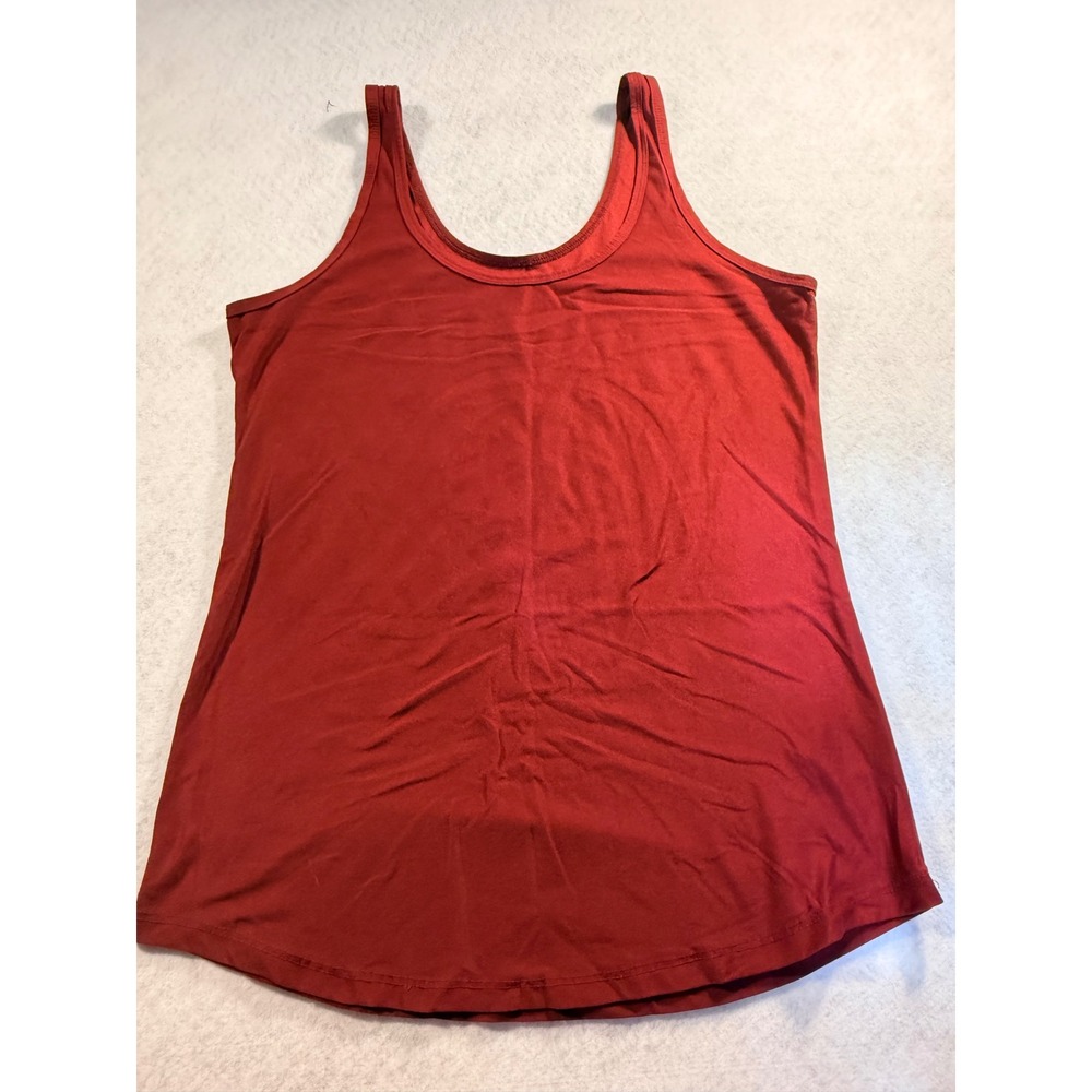 No Boundaries Womens Burgundy Red Scoop Neck Tank Top Size L 11-13 Sleeveless